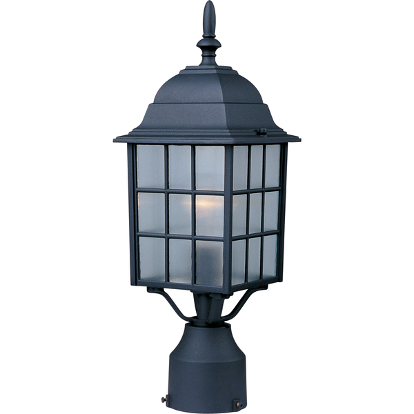 Maxim North Church 1-Light 6" Wide Black Outdoor Pole/Post Mount 1052BK